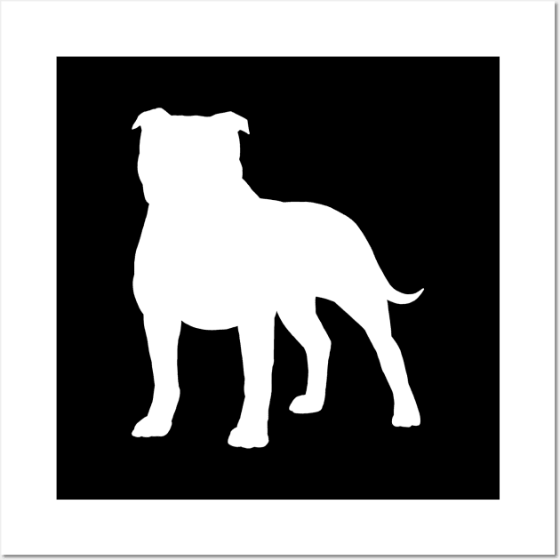 Staffordshire Bull Terrier Silhouette Wall Art by Coffee Squirrel